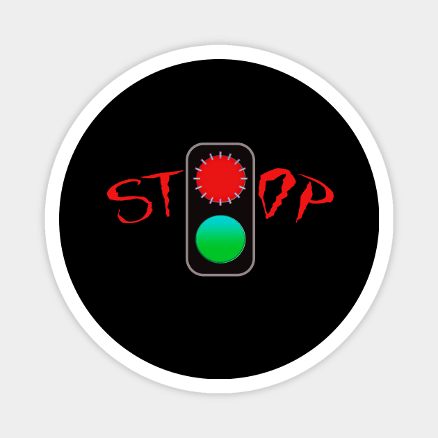 red light, green light, STOP Magnet by designInk